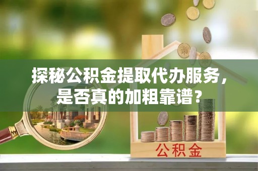 元谋探秘公积金提取代办服务，是否真的加粗靠谱？