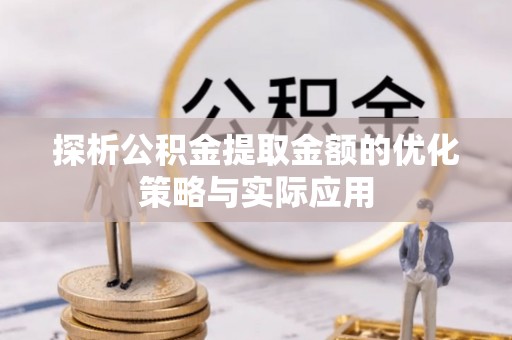 元谋探析公积金提取金额的优化策略与实际应用