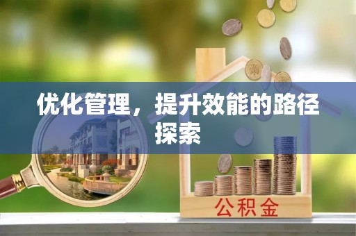 元谋优化管理，提升效能的路径探索