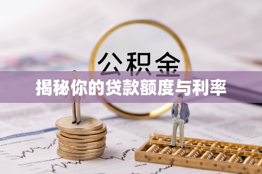 元谋揭秘你的贷款额度与利率