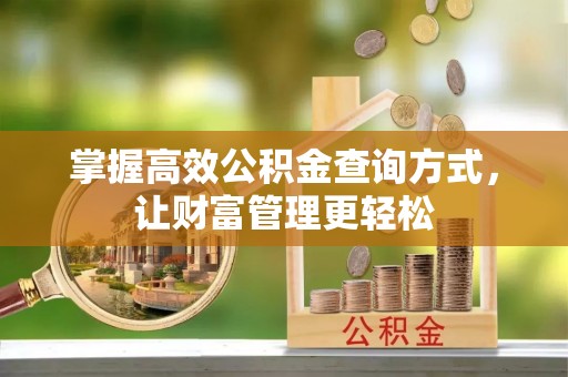 元谋掌握高效公积金查询方式，让财富管理更轻松