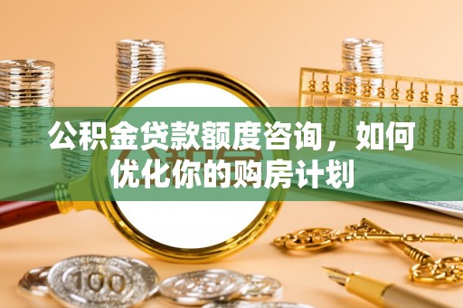元谋公积金贷款额度咨询，如何优化你的购房计划