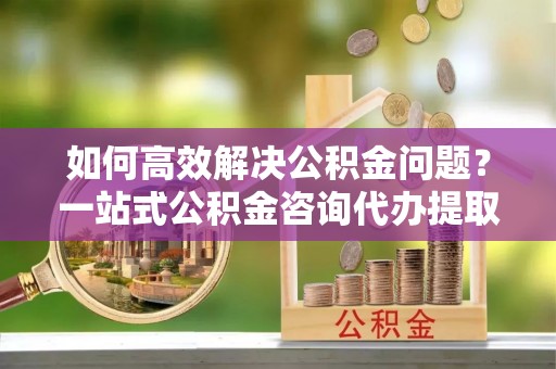 元谋如何高效解决公积金问题？一站式公积金咨询代办提取服务全解析